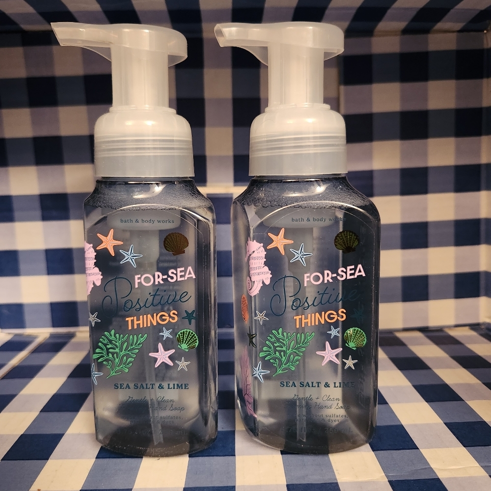 🆕️ FOR-SEA POSITIVE THINGS Lime Eucalyptus Gentle Foaming Hand Soap x2 BBW